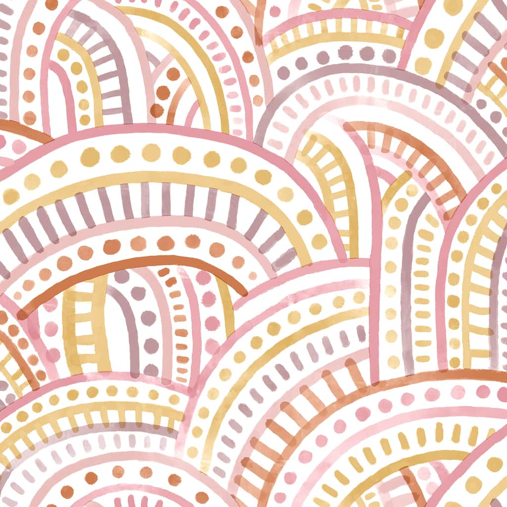 NuWallpaper Retro Rainbow Multi Warm Peel & Stick Wallpaper