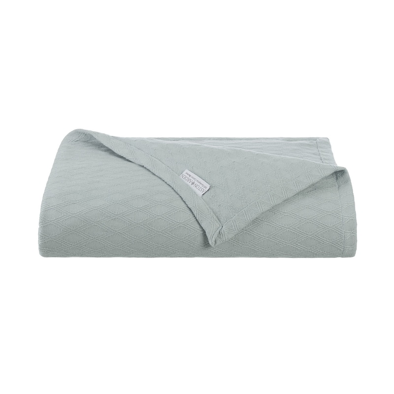 Aston & Arden Eucalyptus Tencel and Cotton Thermal Blanket - Twin - Light Grey