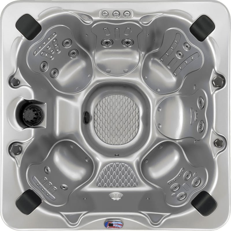 American Spas 7-Person 45-Jet Premium Acrylic Bench Spa Standard Hot Tub with Ozonator and Bluetooth Sound System