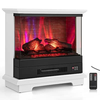 Costway 27'' Electric Fireplace Heater Freestanding 1400W Remote - See Details