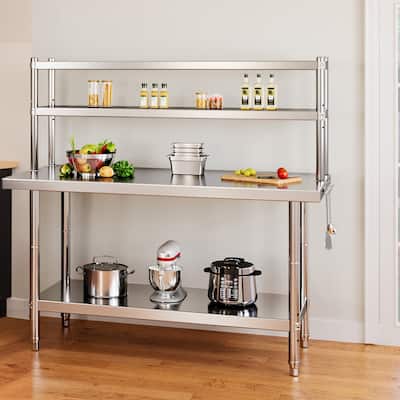 Stainless Steel 42'' L x 24.00'' W x 54.50'' H Work Tables