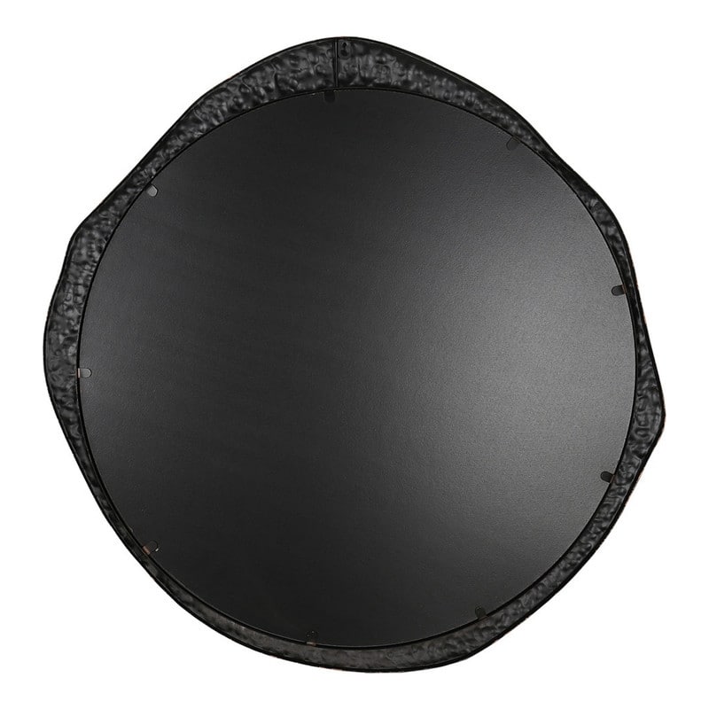 Sierra Abstract Metal Wood Inspired Wall Mirror - 31.5"H x 31.5"W x 0.75"D