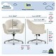 preview thumbnail 3 of 25, Serta Valetta Home Office Chair, Home Desk Chair with Memory Foam Padding, Chrome-Finished Stainless-Steel Base,