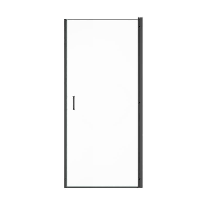 GDFStudio - Modern America Design Semi-Frameless Circular Pivot Shower Door with 1/4" SGCC Tempered Glass & Magnetic Soft-close