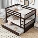 preview thumbnail 13 of 22, Full Over Full Rubber Wood Bunk Bed with Trundle(Twin),Convertible to 2 Full Size Beds