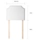 preview thumbnail 4 of 2, Twin XL Bevel Tacked Plush White College Headboard