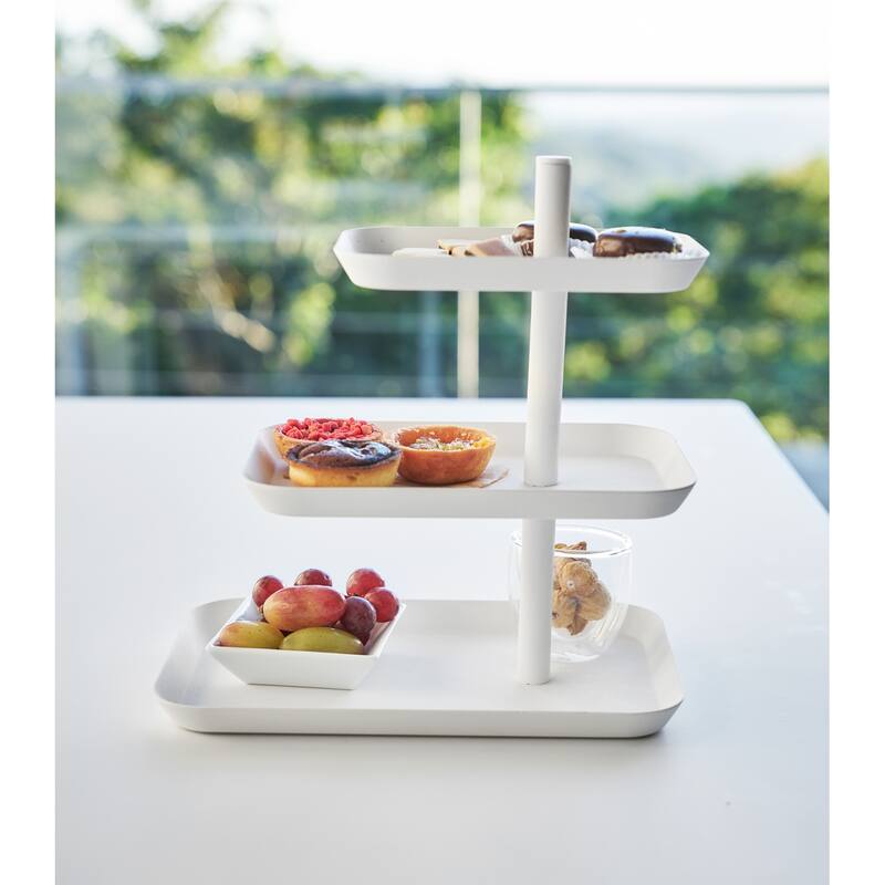 Yamazaki Home Serving Stand, Steel - L 6.18 x W 9.72 x H 10.12 inches