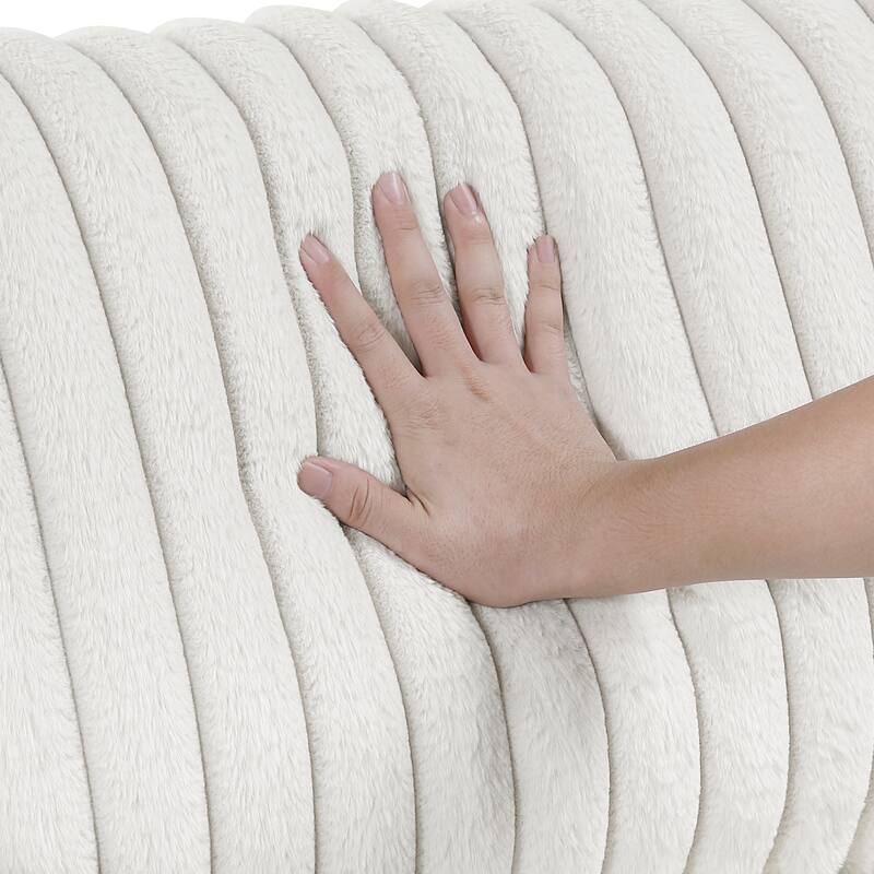 Genor 38.5" Corduroy Fabric Swivel Chair - 360-Degree Swivel