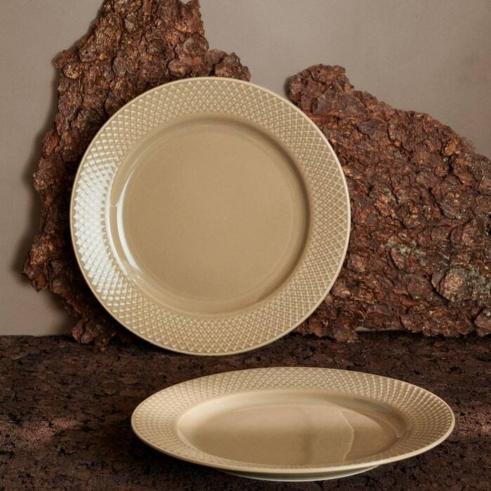 Rhombe Earth Dinner Plate, Marble, Ø: 10.6" - 10.6