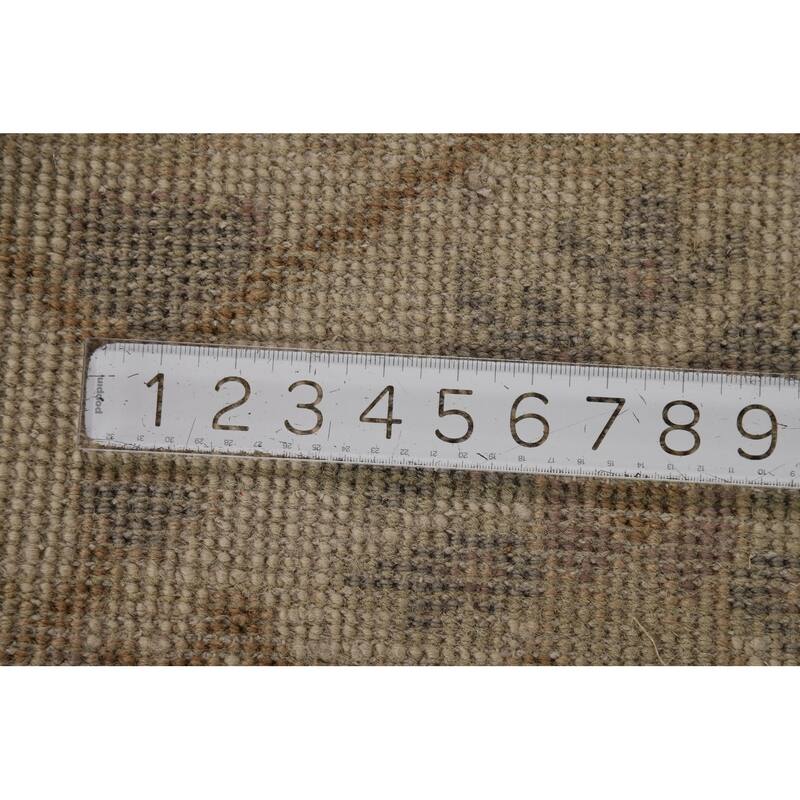 Light Green Oushak Indian Rug Hand-Knotted Wool Carpet - 7'9"x 9'8"