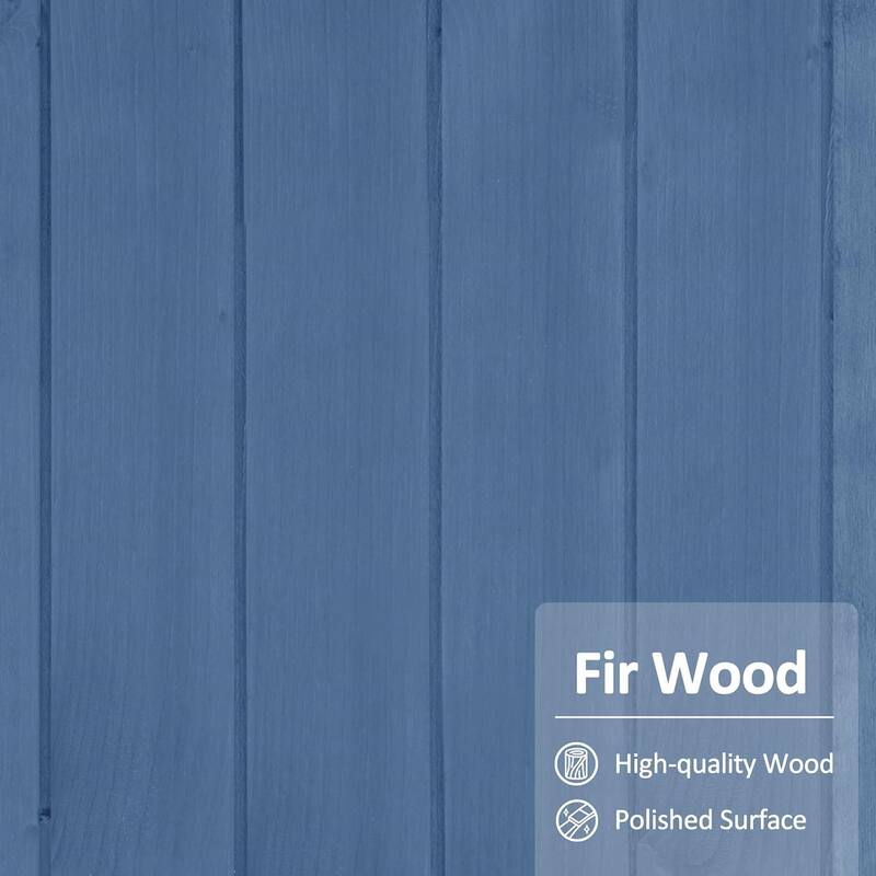 MCombo Small Outdoor Storage Cabinet Shed with Double Doors (24.6" x 18.3" x 38.2"), Wooden 0985