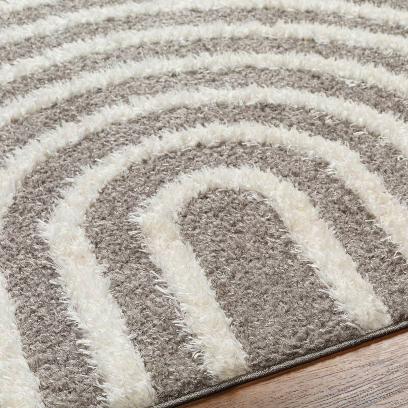 Livabliss Rodos Mod Neutral Rainbow Plush Area Rug