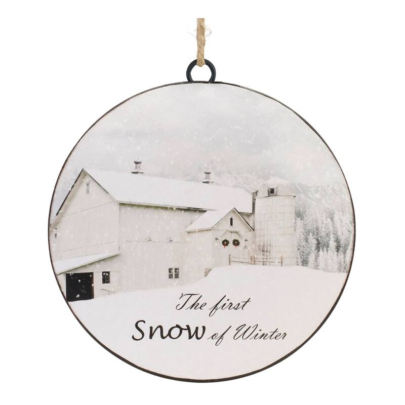 First Snow Christmas Disc Ornaments - 6" - 12ct