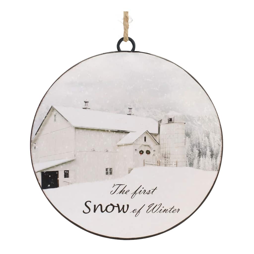 First Snow Christmas Disc Ornaments - 6" - 12ct