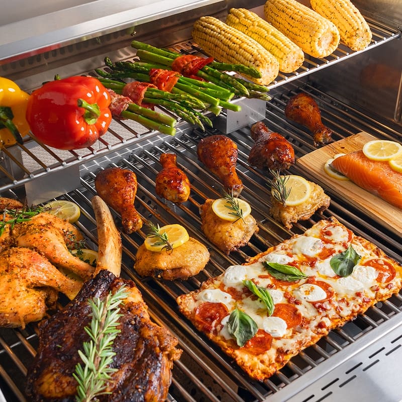 Spire Premium Built-in 6-Burner Propane Grill Head with Rear Burner