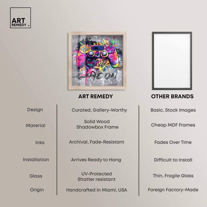 Game On Shadowbox by Art Remedy