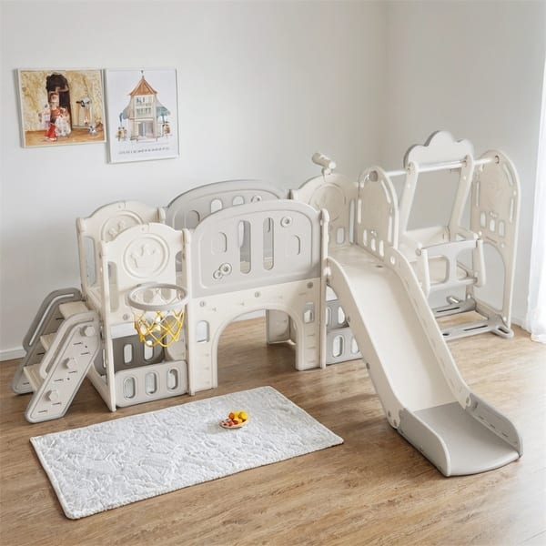 slide 2 of 17, Toddler Slide,Kids Slide for Toddlers,11 in 1 Baby Slide Playground