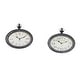 preview thumbnail 2 of 4, Cream Metal Pocket Watch Style Decorative Wall Clock (Set of 2)