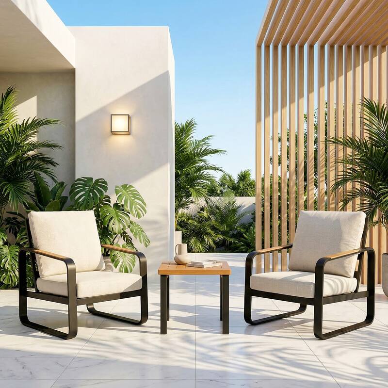 Outdoor Patio Conversation Sofa Set with Cushions
