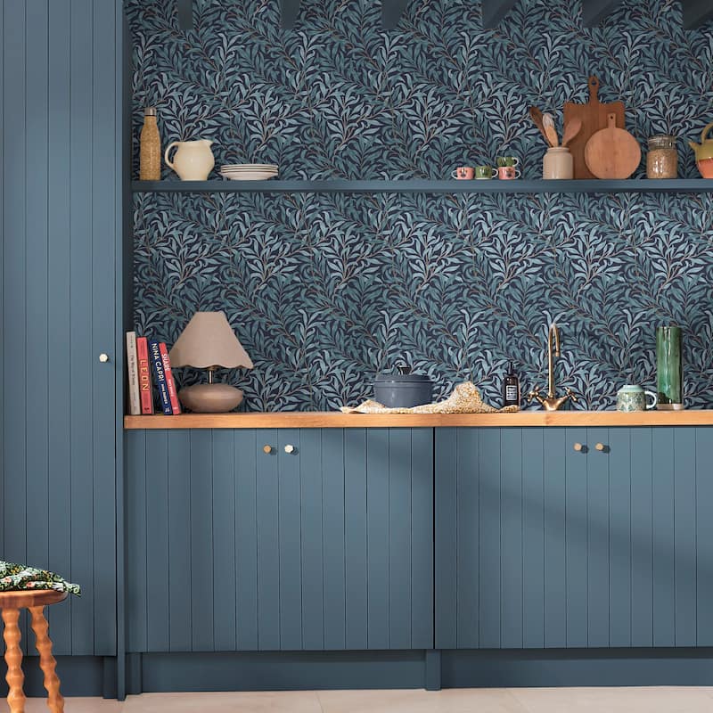 William Morris Willow Bough Deep blues Wallpaper