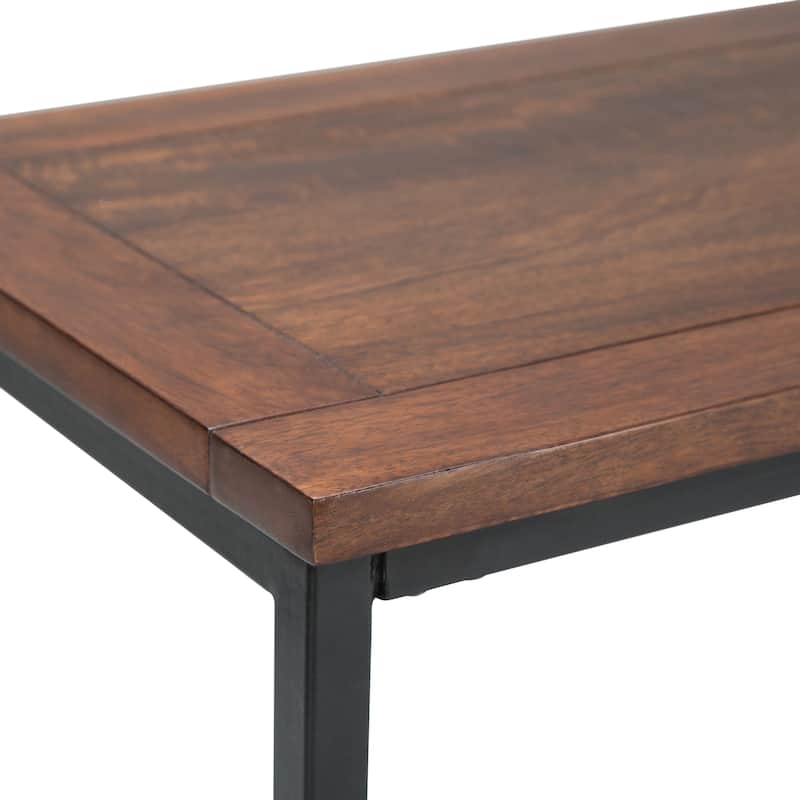 WYNDENHALL Rhonda SOLID MANGO WOOD and Metal 54 inch Wide Industrial Console Sofa Table - 54 W x 18 D x 30 H