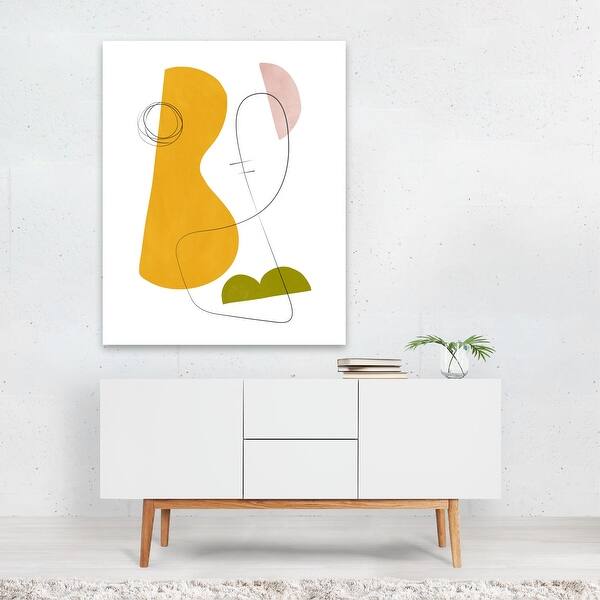 Shop Abstract Mid Century Modern Shapes Canvas Wall Art Print