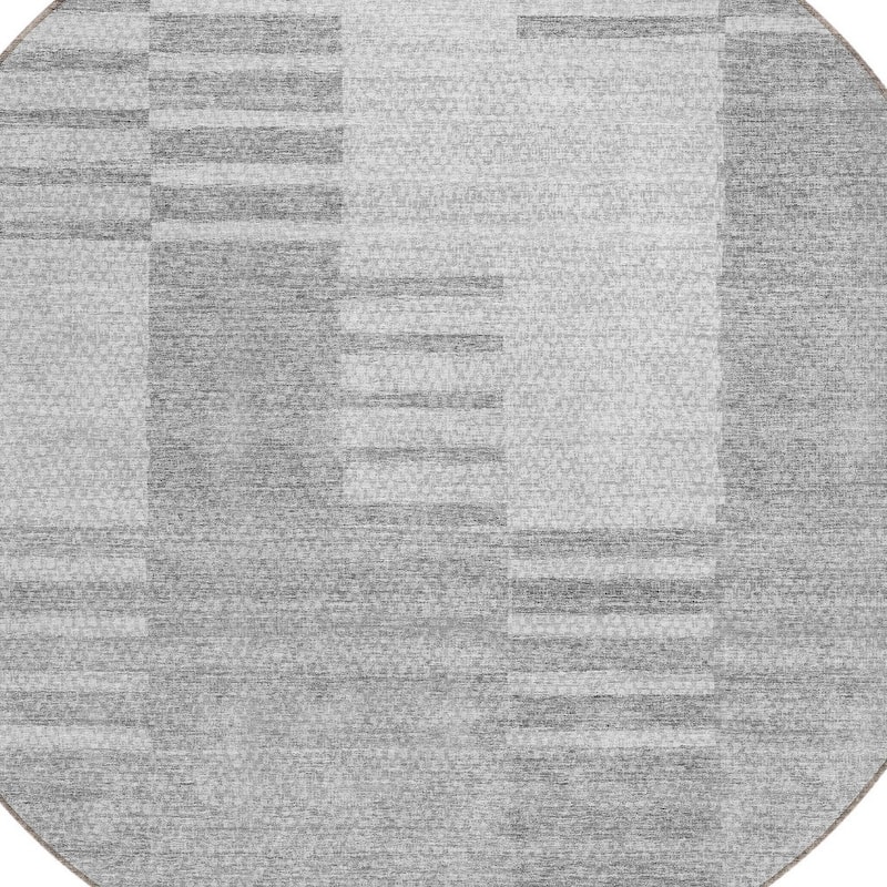 HomeRoots Striped Transitional Rectangle Outdoor Rug