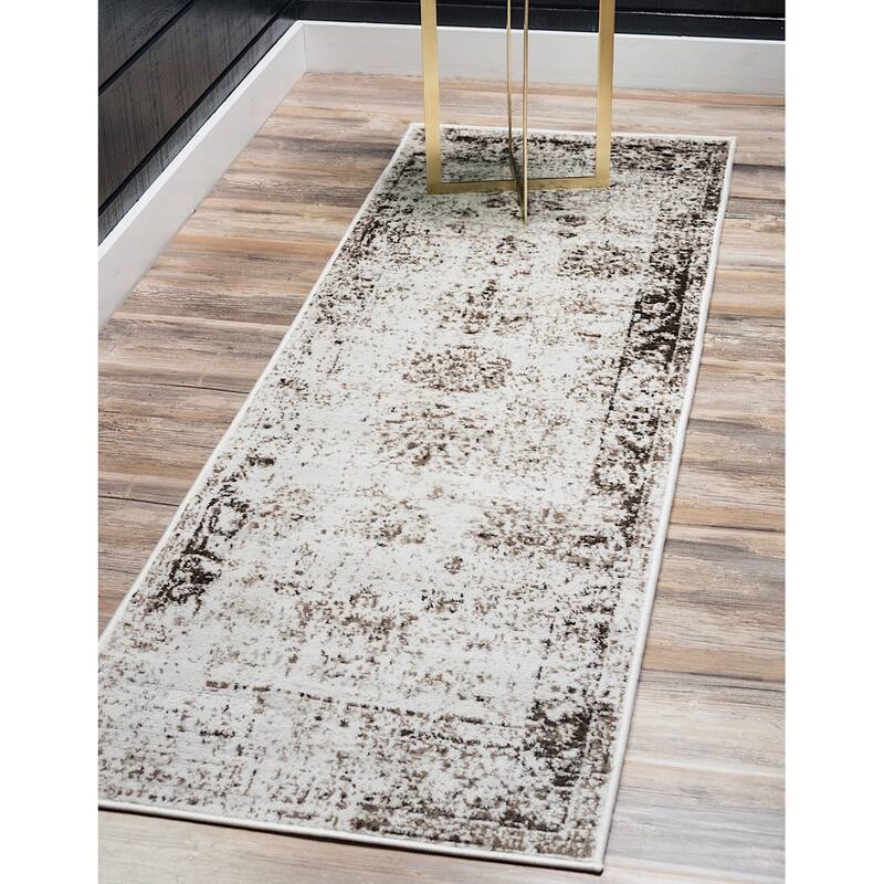 Transitional Fredo Collection Area Rug - 3'3"x19'8" - Beige