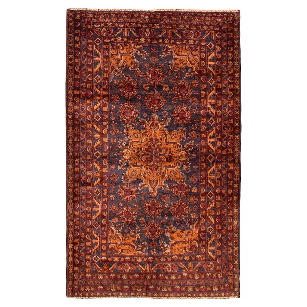 Teimani Navy Rug 3'11" x 6'6" - 3'11 x 6'6