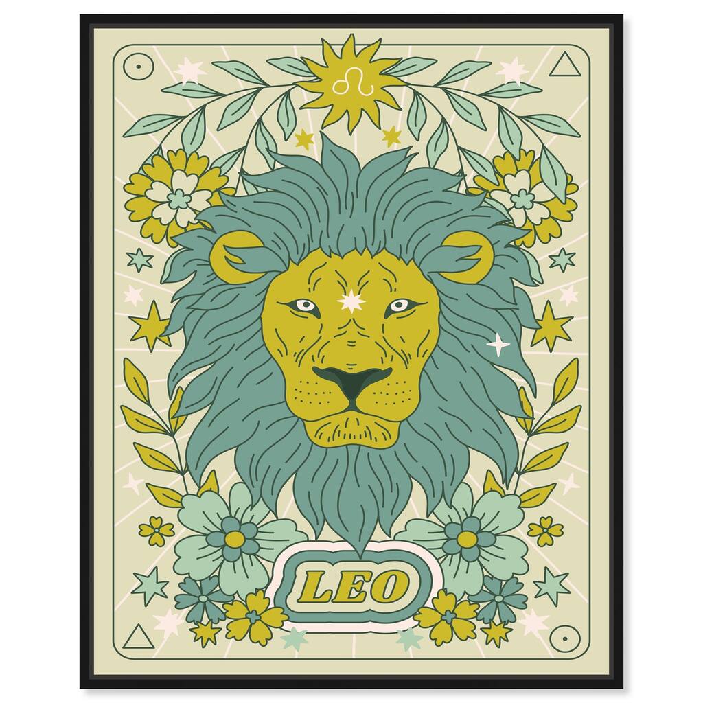 Leo Stars Card Canvas by Art Remedy