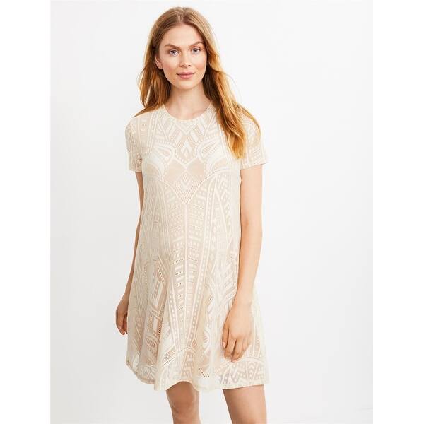 short sleeve lace maternity dress The Elizabetta Lace Dress