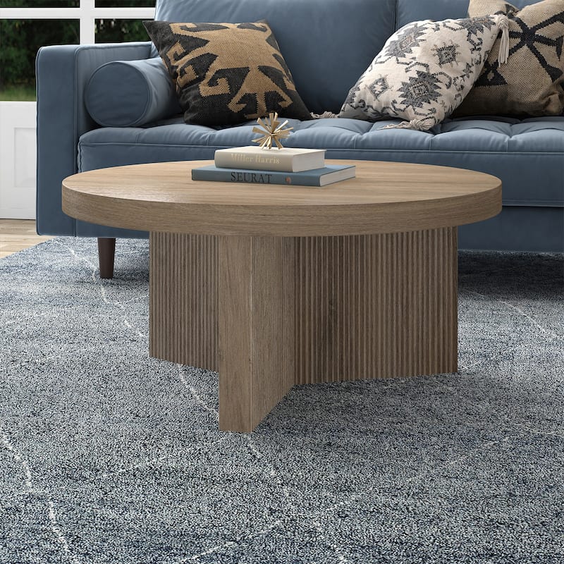 Holm 32" Wide Round Coffee Table