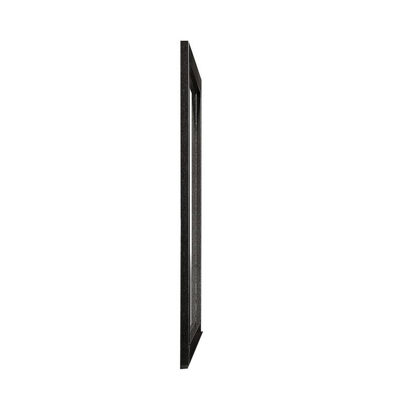 Sami 40 x 40 Dresser Mirror, Embossed Texture, Modern Style, Black Wood (Mirror Only)