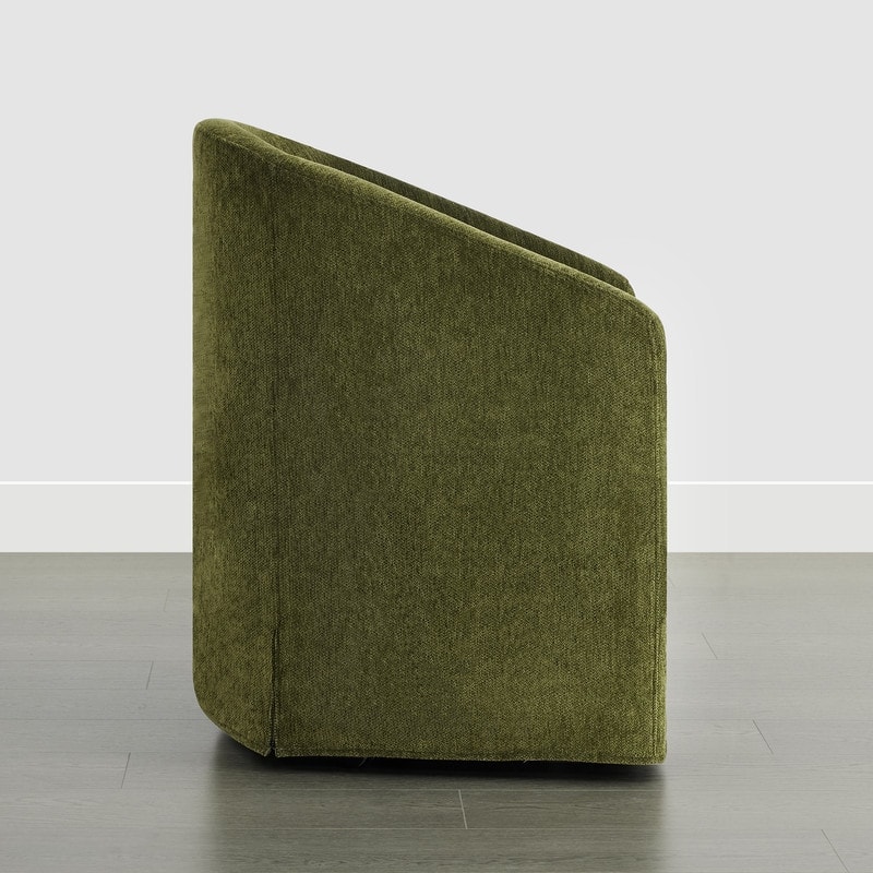 Spruce & Spring Modern Upholstered Dining Chair with Casters & Removable Slipcover