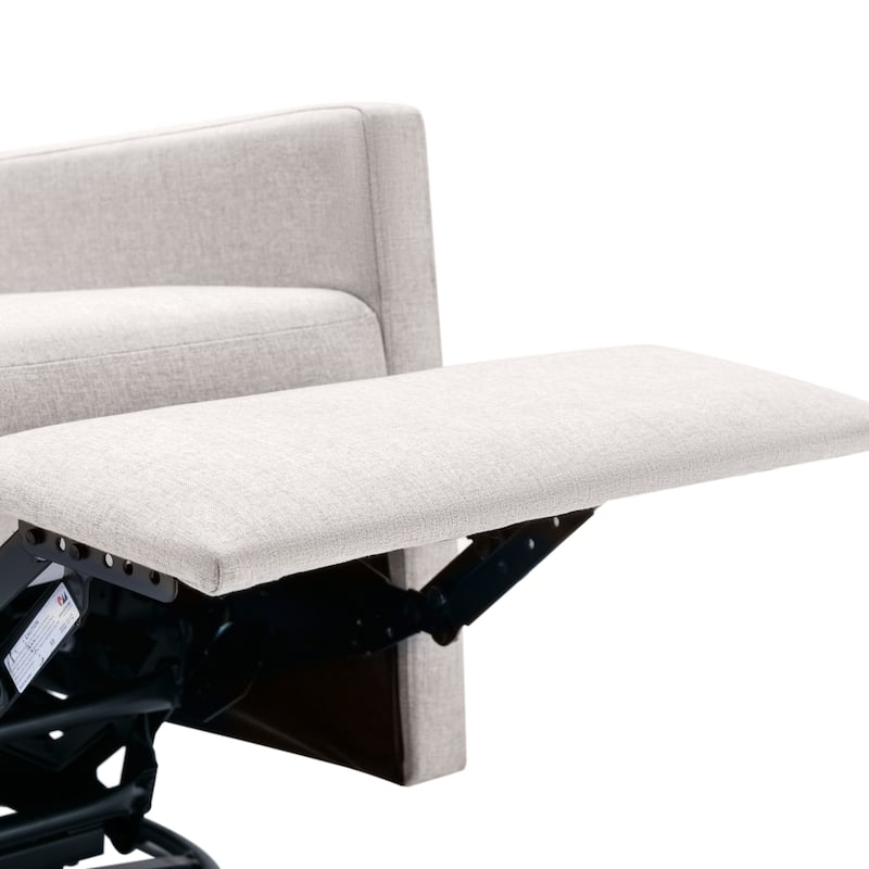 Roomfitters Modern Upholstered Rocker Nursery Chair, Plush Seating Glider Swivel Recliner Chair