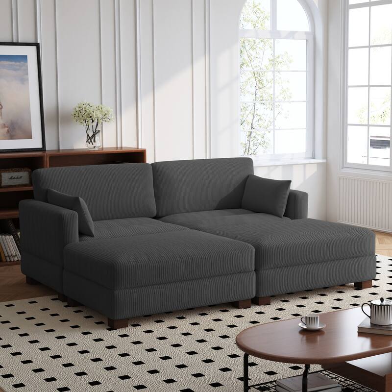 88" Convertible Larger Couch Modular Sectional Sofa Set