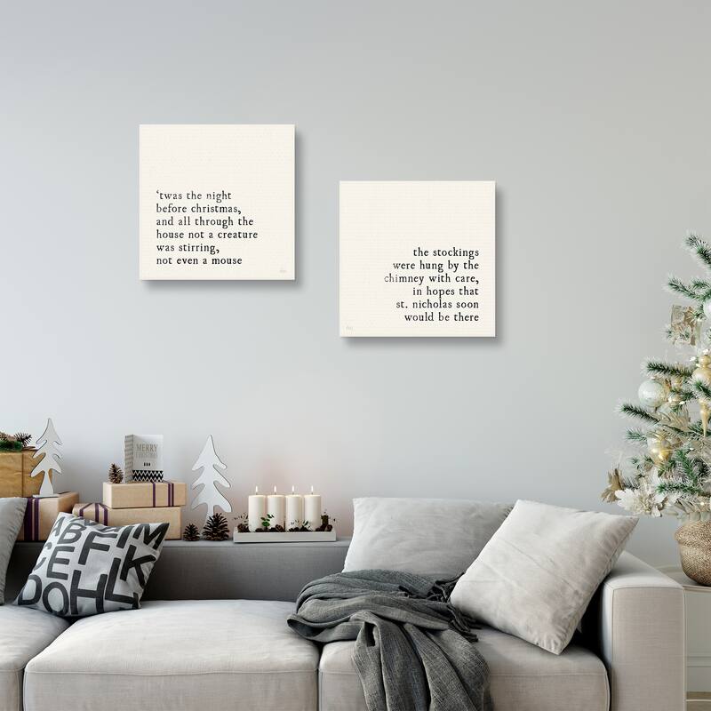 Simple Christmas I, Simple Christmas II Canvas Art Prints