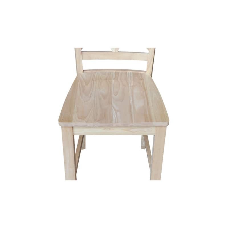 Lacy Solid Wood Counter Height Stool - 24"