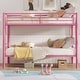 preview thumbnail 20 of 66, VECELO Twin Over Twin Metal Bunk Bed Frame for Kids Teens, Heavy Duty Noise-Free Platform Bed, Storage Space