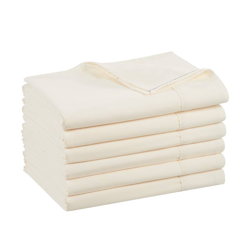 Host & Home Microfiber Flat Sheets (6 Pack) - Twin - Ivory