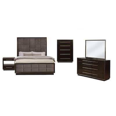 Durango Panel Bedroom Set Grey and Smoked Peppercorn