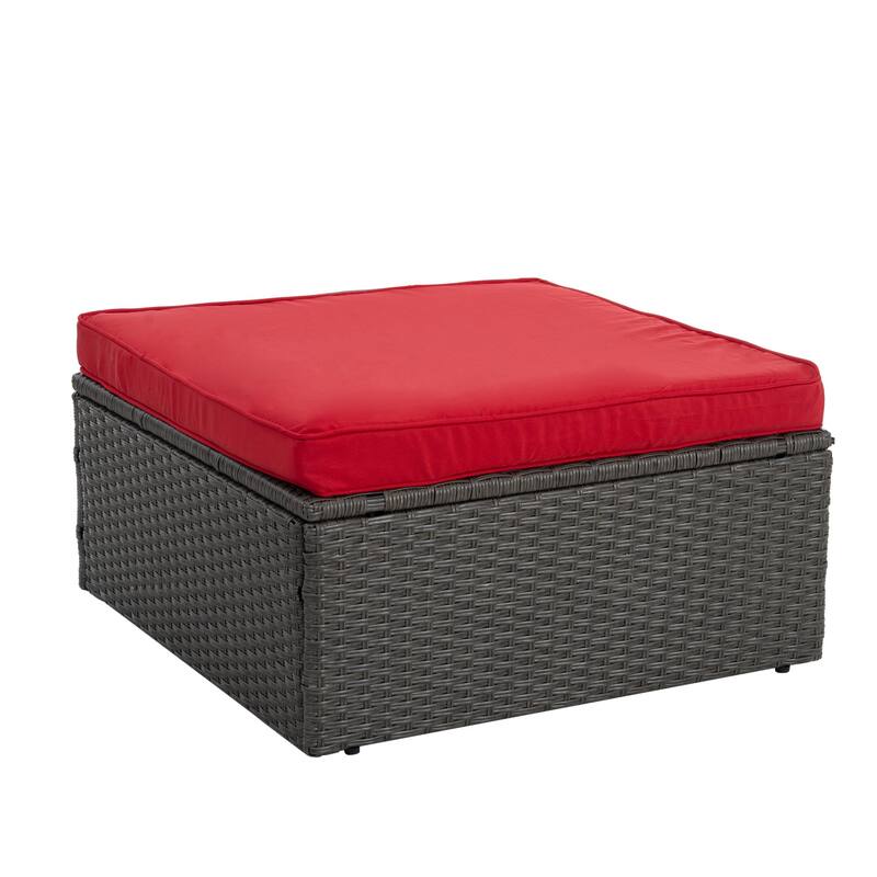 Outdoor Wicker Weaving Conversation Combo Set of 7