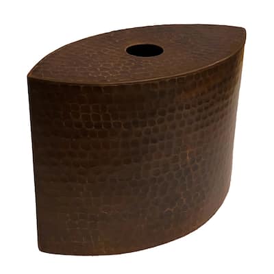 Hammered Copper 8-in Oval Cylinder Pendant Light Shade in Oil Rubbed Bronze (SH-L800DB)