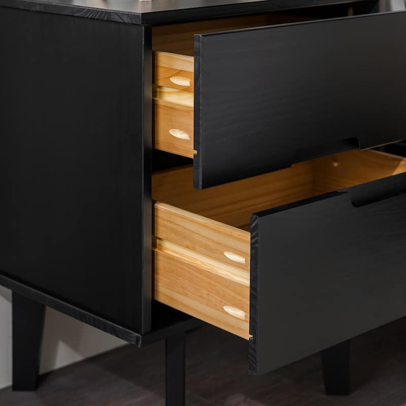 Middlebrook Mid-Century Solid Wood 2-Drawer Nightstand