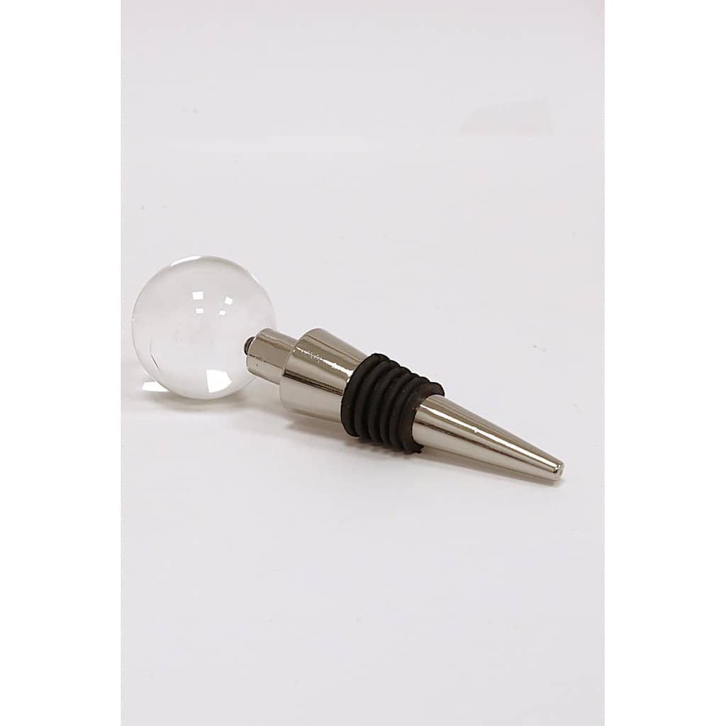 Bottle Stopper with Clear Ball - 4.7"