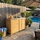 preview thumbnail 53 of 93, 100% Solid Wood Outdoor Kitchen Cabinet Set, Modular Patio BBQ Island Sideboard Buffet Pantry