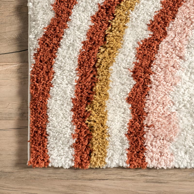 Nuloom Dotty Half Sunset Shag Area Rug