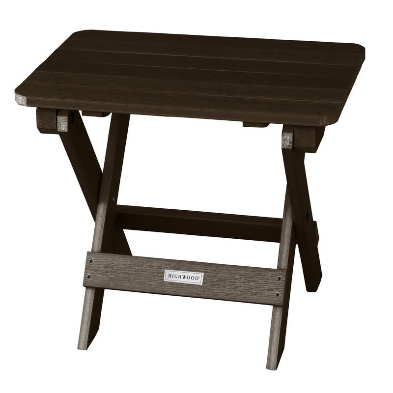 HIGHWOOD Outdoor Folding Adirondack Table - Weathered Acorn