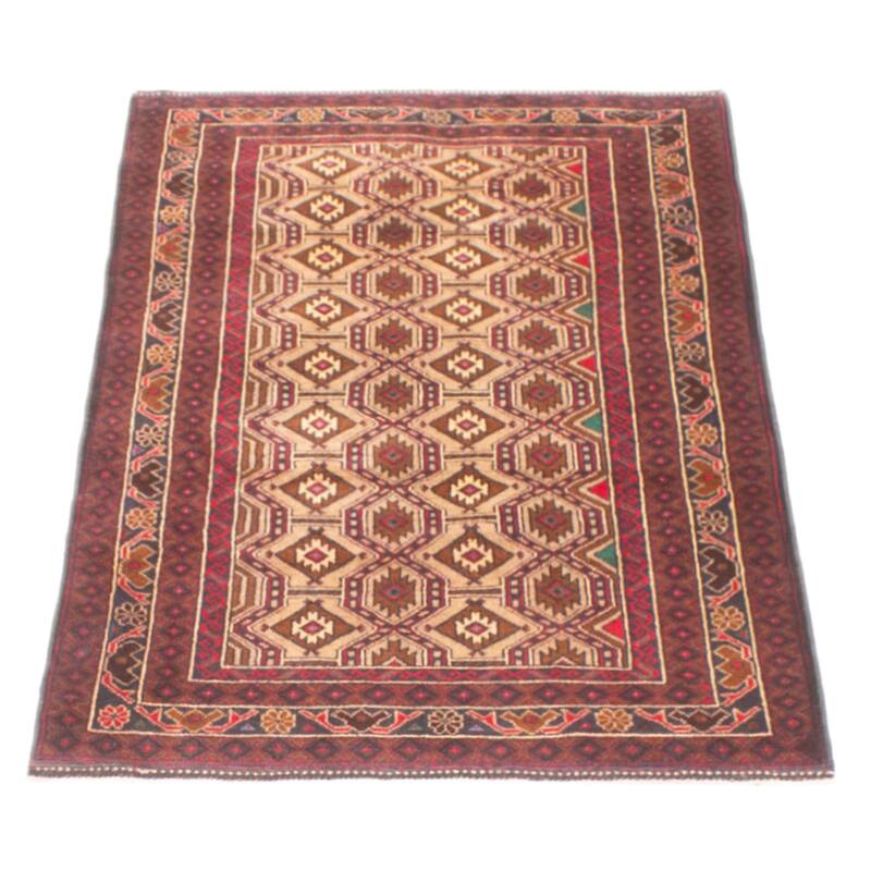 Teimani Tan Rug 3'0" x 5'1" - 3'0 x 5'1