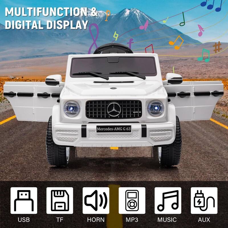 Kids 12V Ride on Car, Licensed Mercedes Benz G63 Kids Car w/Remote Control